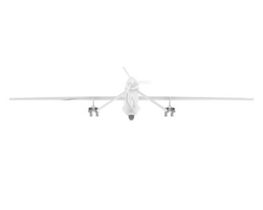 Drone isolated on white background. 3d rendering - illustration