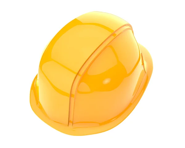 安全帽建筑帽 3D插图头盖图 — 图库照片