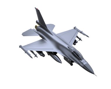 f 16 fighter jet 3d illustration