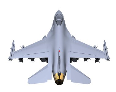 f 16 fighter jet 3d illustration