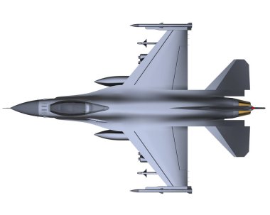 f 16 fighter jet 3d illustration