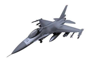 f 16 fighter jet 3d illustration