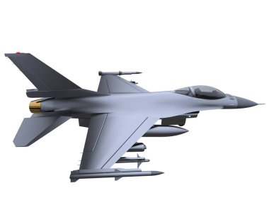 f 16 fighter jet 3d illustration