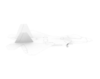 3d rendering image of a f22 fight jet isolated on white background