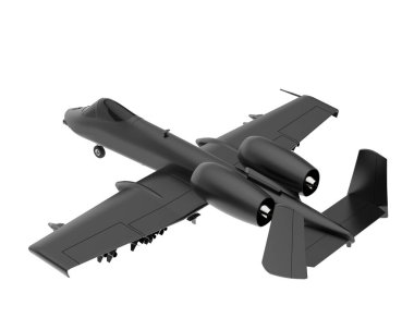 3d rendering image of a fight jet isolated on white background