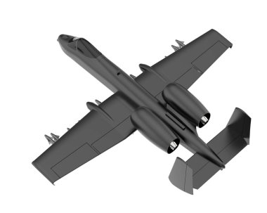 3d rendering image of a fight jet isolated on white background