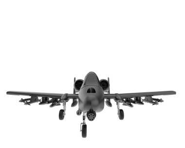3d rendering image of a fight jet isolated on white background