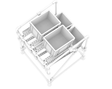 Flow Rack isolated on white background