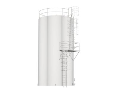 Beyaz arka planda izole edilmiş gaz tankı