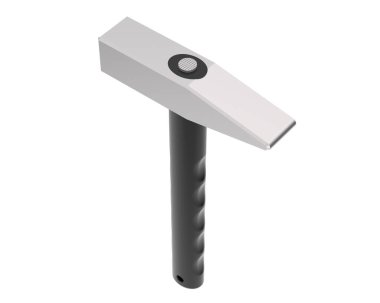 Düz stil simgesinde çekiç 