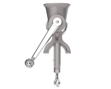 Kıyma makinesi beyaz arka planda izole edilmiş. 3d görüntüleme - illüstrasyon 