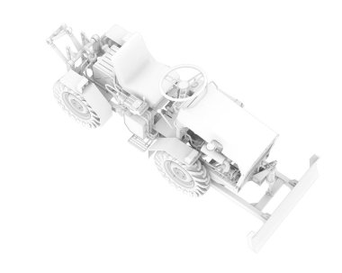 modern agricultural machine, minitractor isolated on white background   