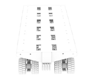  3 d rendering of Mobile platform isolated white background       