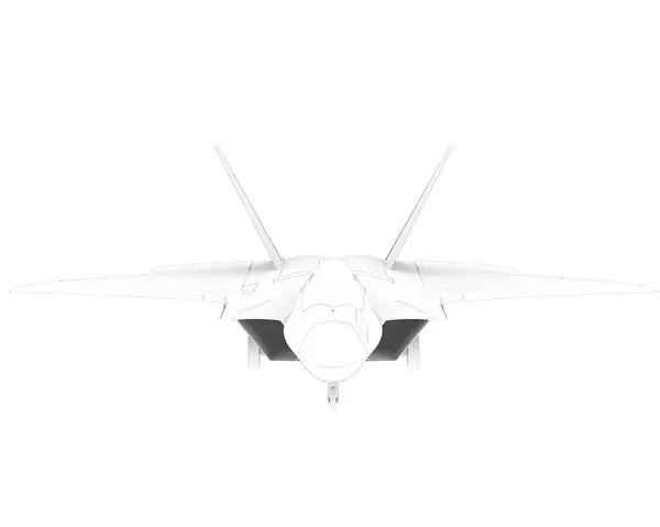 Krásná Ilustrace Vojenského Letadla — Stock fotografie