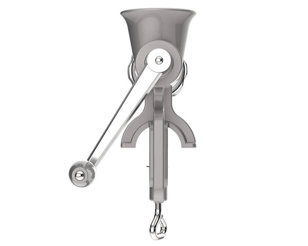 Мясорубка изолирована на белом фоне. 3D рендеринг - иллюстрация 