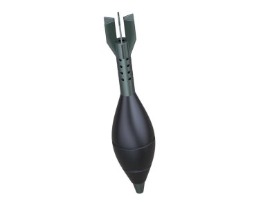 Havan topu beyaz arkaplanda izole edildi