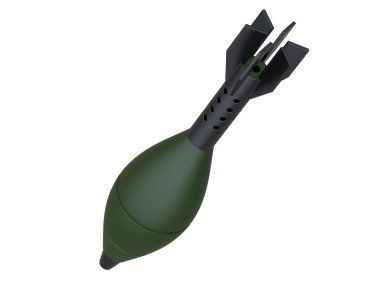 Havan topu beyaz arkaplanda izole edildi