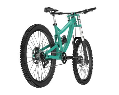 beyaz zemin üzerinde dağ bisikleti