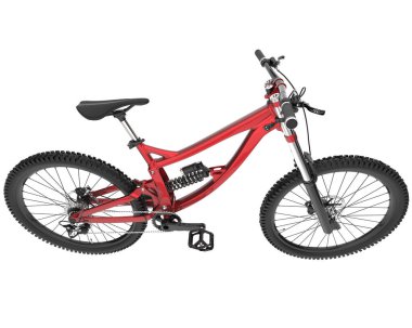 beyaz zemin üzerinde dağ bisikleti