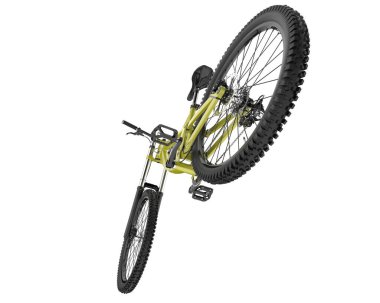 beyaz zemin üzerinde dağ bisikleti