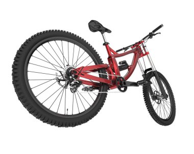 beyaz zemin üzerinde dağ bisikleti