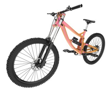 beyaz zemin üzerinde dağ bisikleti