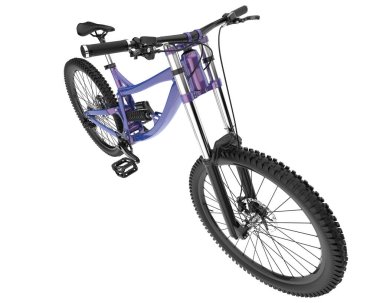 Black and white illustration of mountain bike