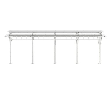 3D model of Parking roof. graphic illustration of construction 