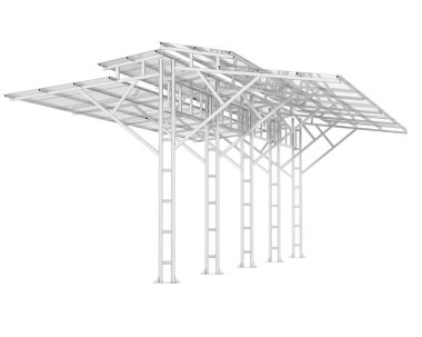 3D model of Parking roof. graphic illustration of construction 