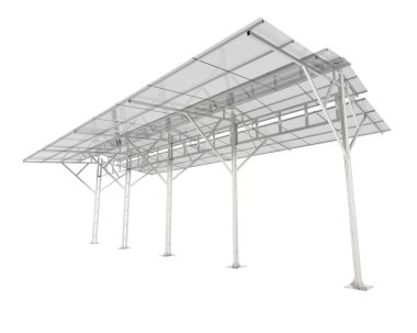 3D model of Parking roof. graphic illustration of construction 