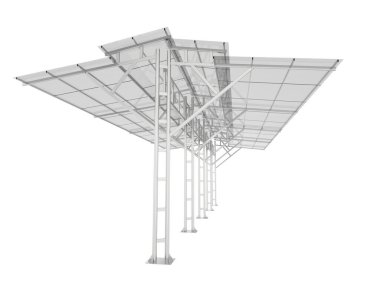 3D model of Parking roof. graphic illustration of construction 