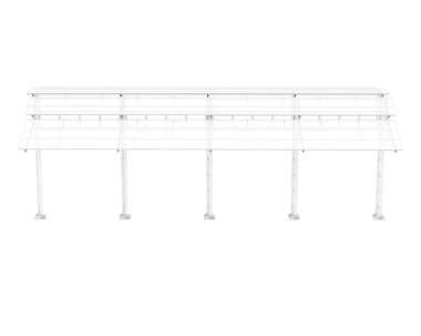 3D model of Parking roof. graphic illustration of construction 