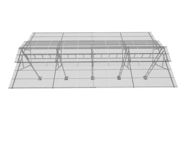 3D model of Parking roof. graphic illustration of construction 