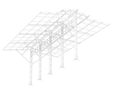 3D model of Parking roof. graphic illustration of construction 