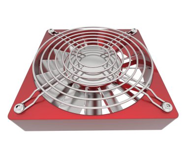 Arka planda fan 3d renk illüstrasyonu