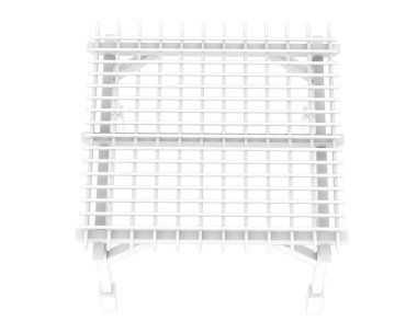 Üç boyutlu sanat, Pergola çatısı modeli. İnşaatın grafik illüstrasyonu 