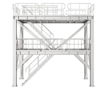 3d rendering image of platform on white background
