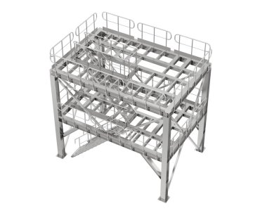 3d rendering image of platform on white background