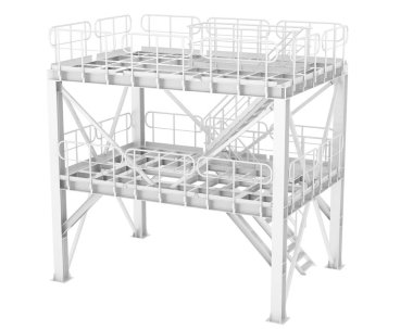 3d rendering image of platform on white background