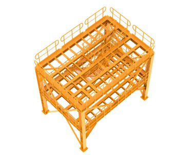 3d rendering image of platform on white background