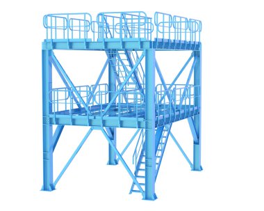 3d rendering image of platform on white background