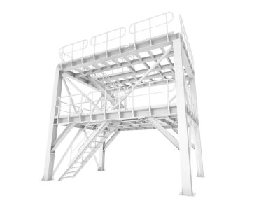 3d rendering image of platform on white background