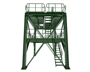 3d rendering image of platform on white background