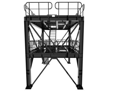 3d rendering image of platform on white background