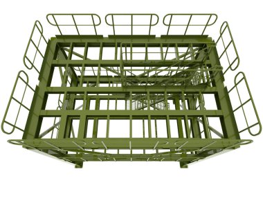 3d rendering image of platform on white background