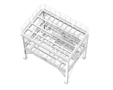 3d rendering image of platform on white background