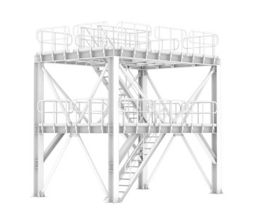 3d rendering image of platform on white background