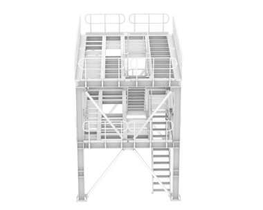 3d rendering image of platform on white background