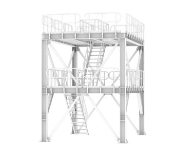 3d rendering image of platform on white background