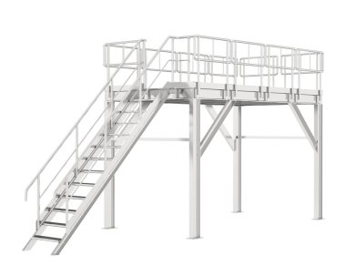 3d rendering image of platform on white background